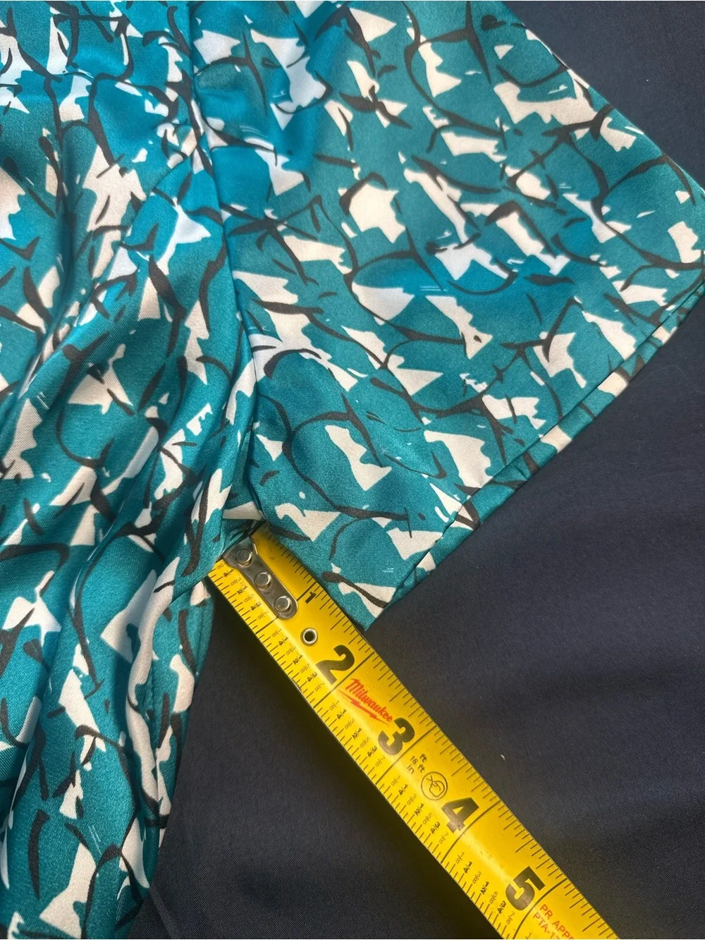 Alex Marie Teal Floral High-Low Midi Dress